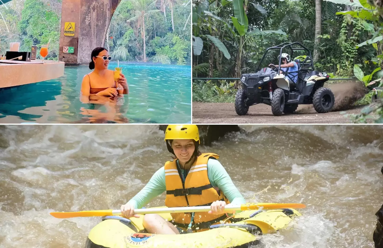Bali Jungle Buggy, River Tubing & Tlaga Singha Infinity Pool Tour