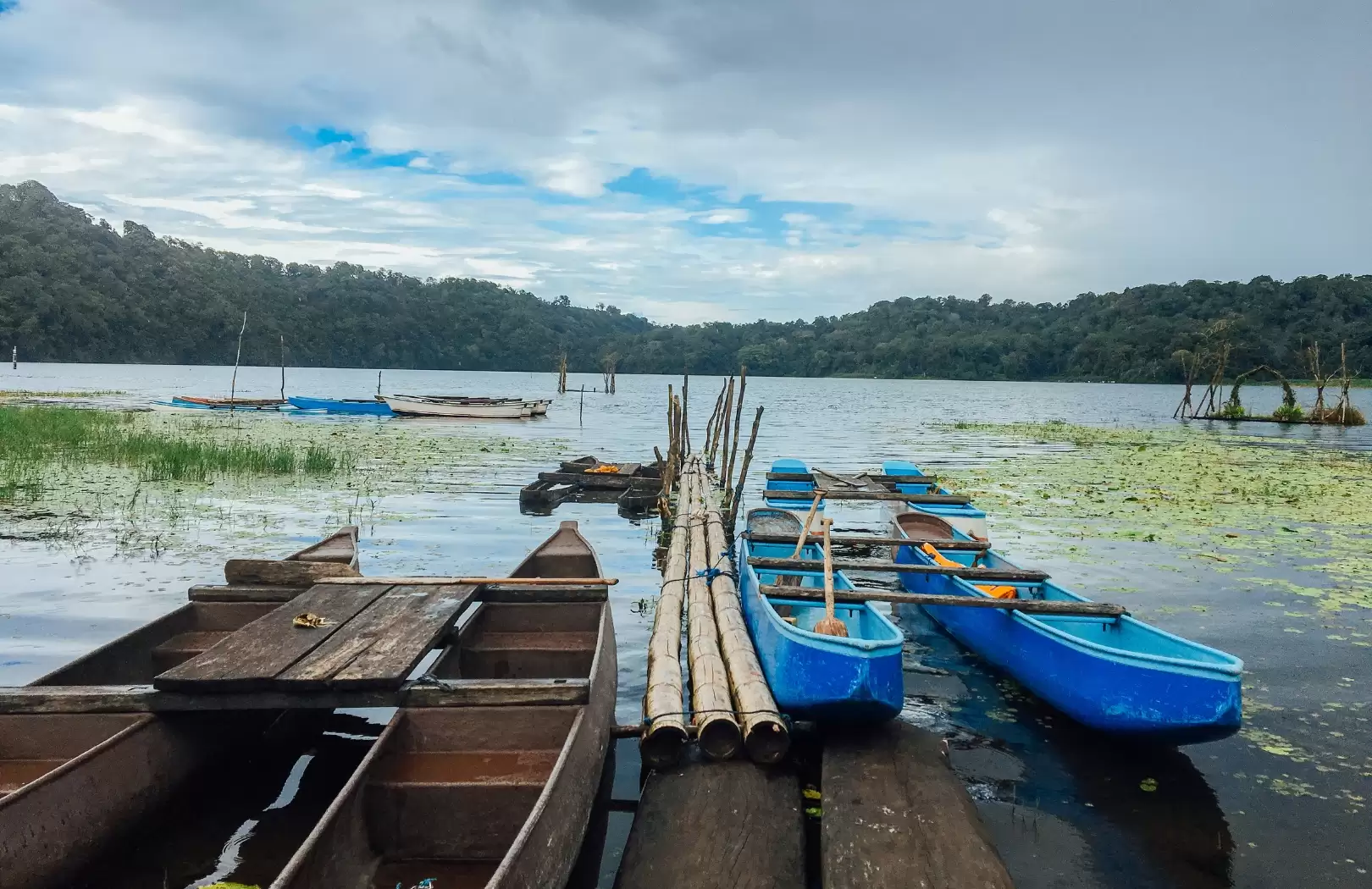 Canoeing on Tamblingan Lake