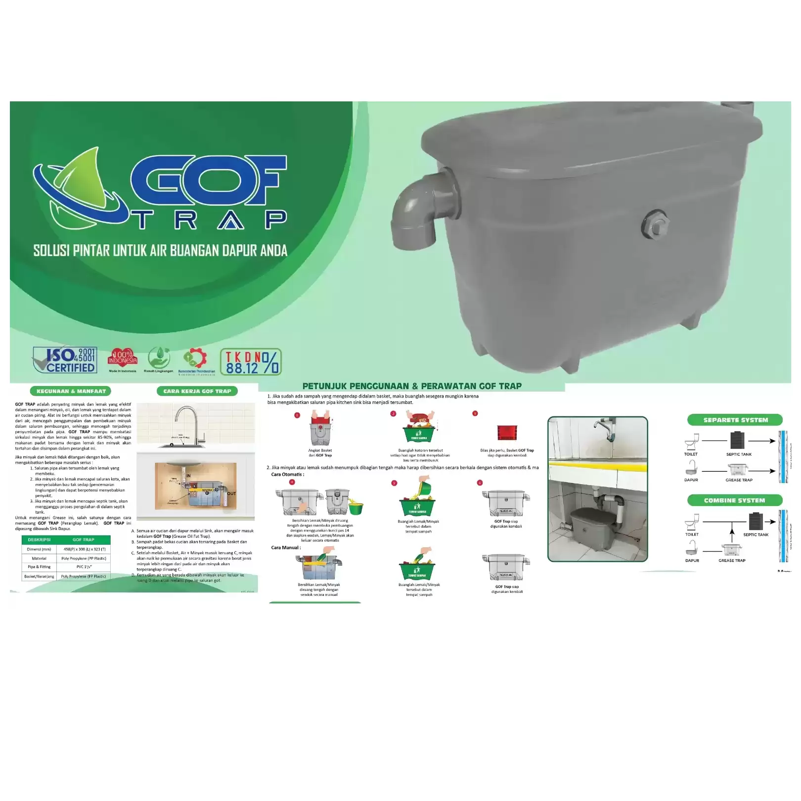 Grease Oil Fat Trap