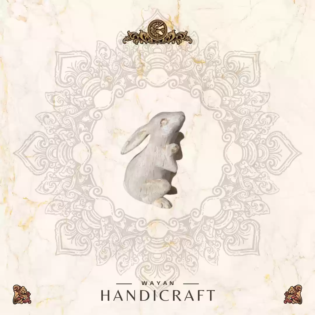 Miniature Wooden Rabbit