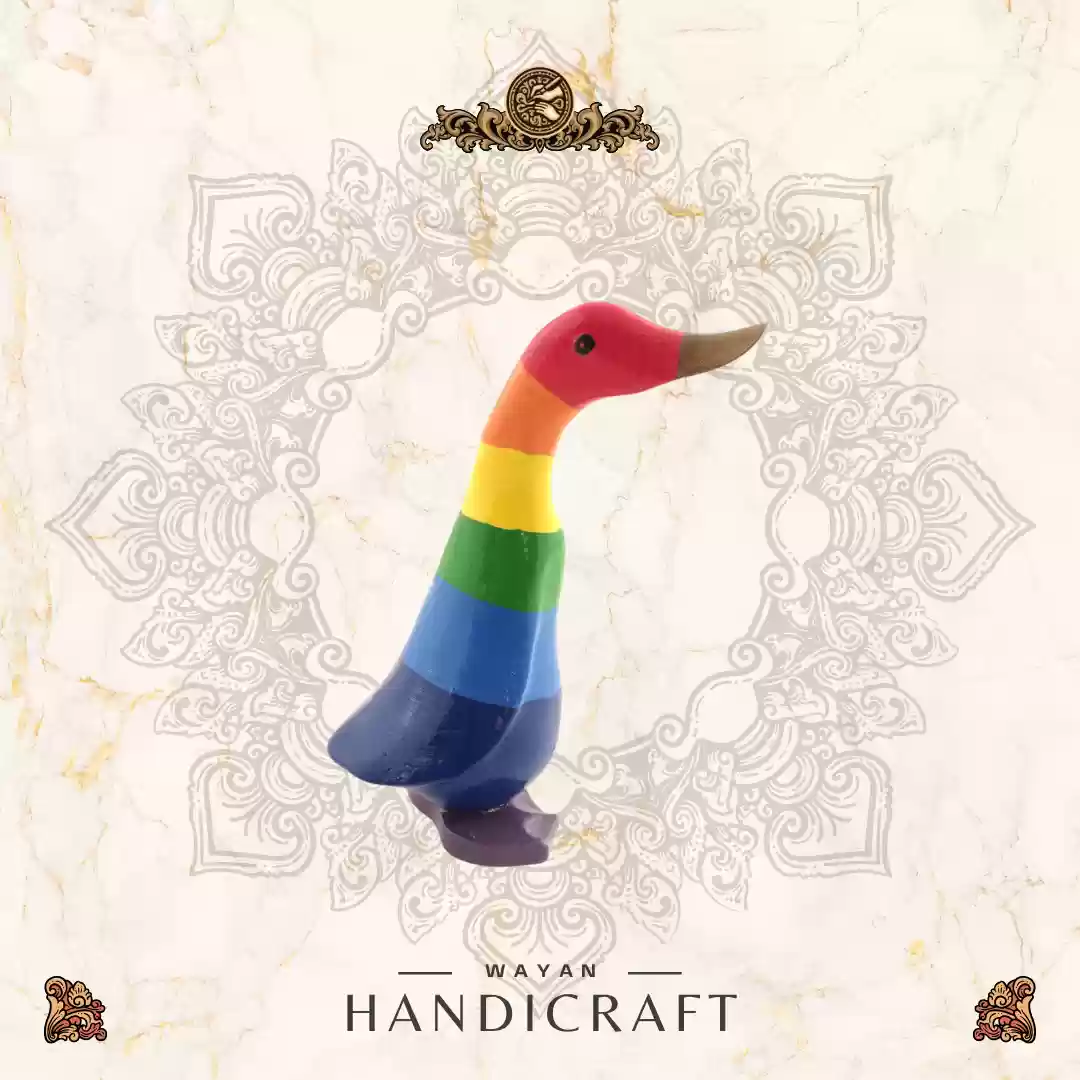 Rainbow Duck Sculpture