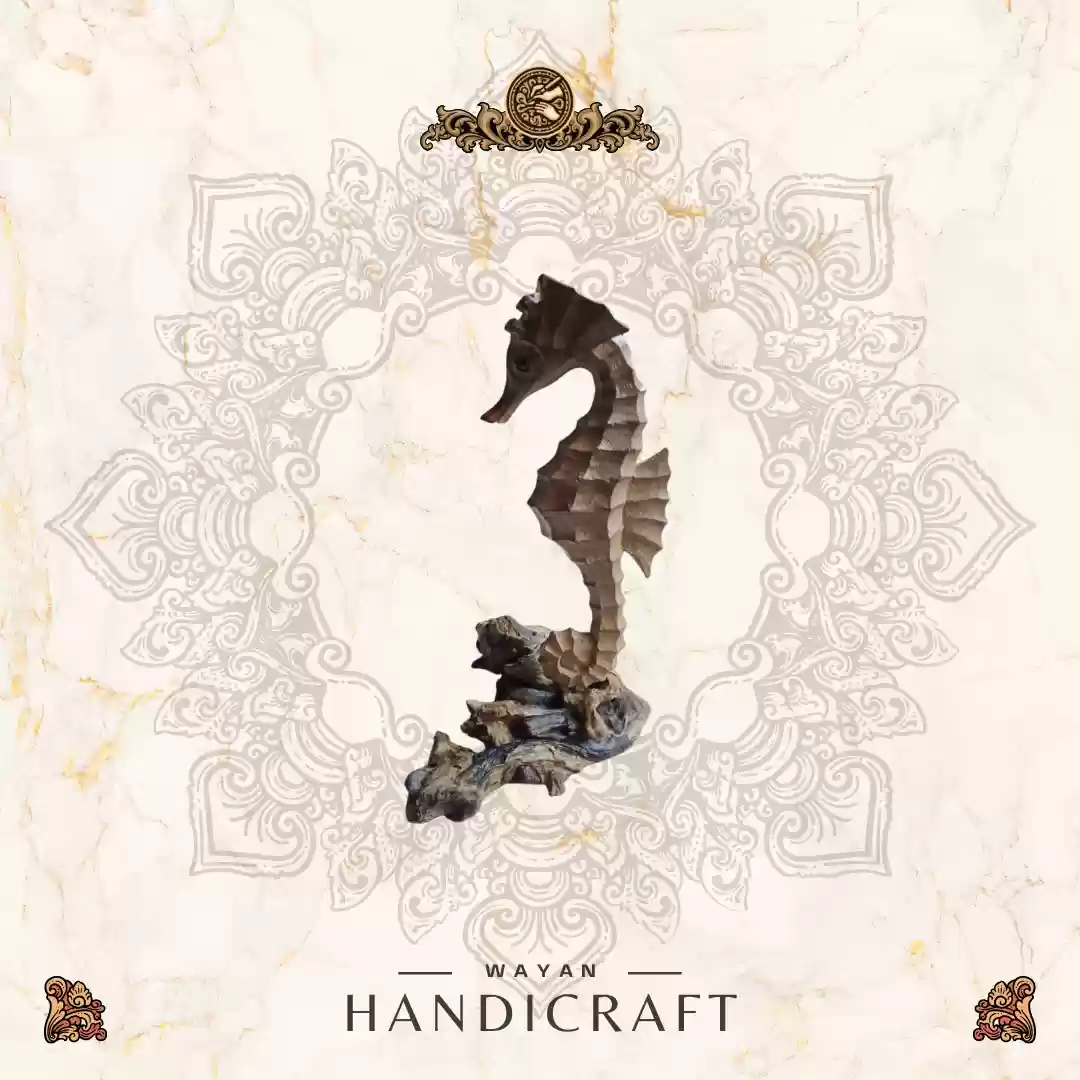 Wooden Sea Horse Figurine