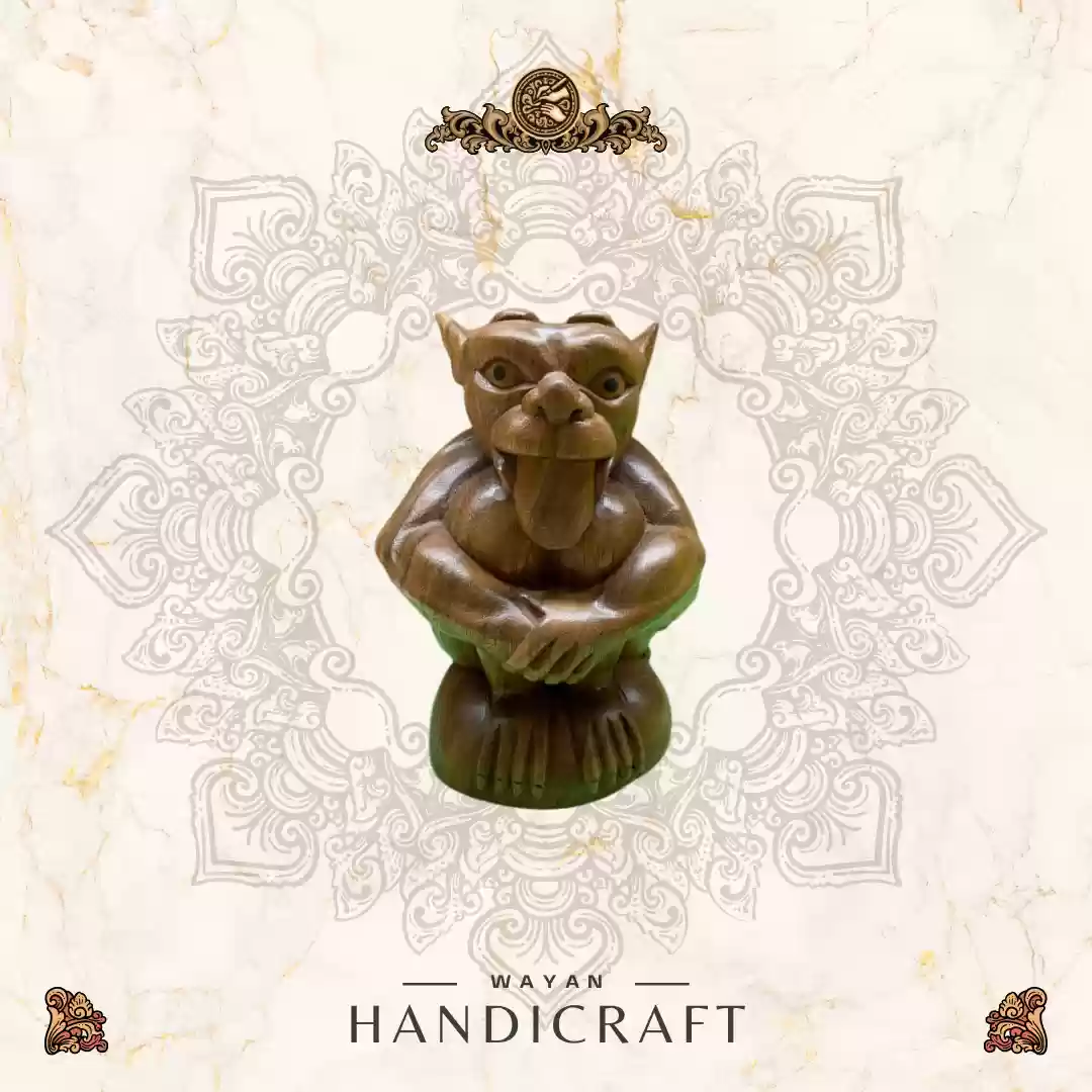 Hand-Carved Grotesque Sculpture
