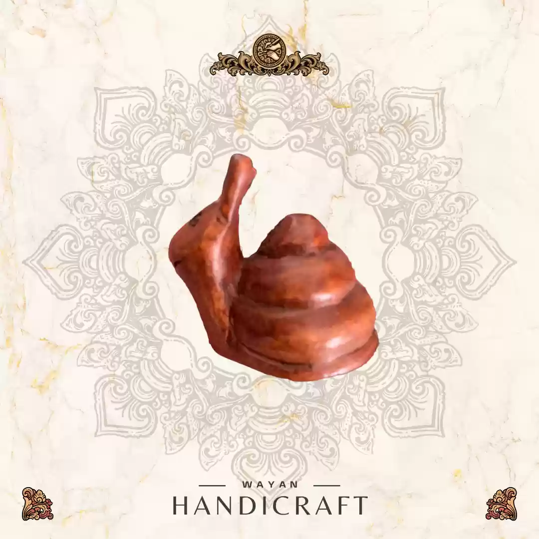 Wooden Snail Figurine