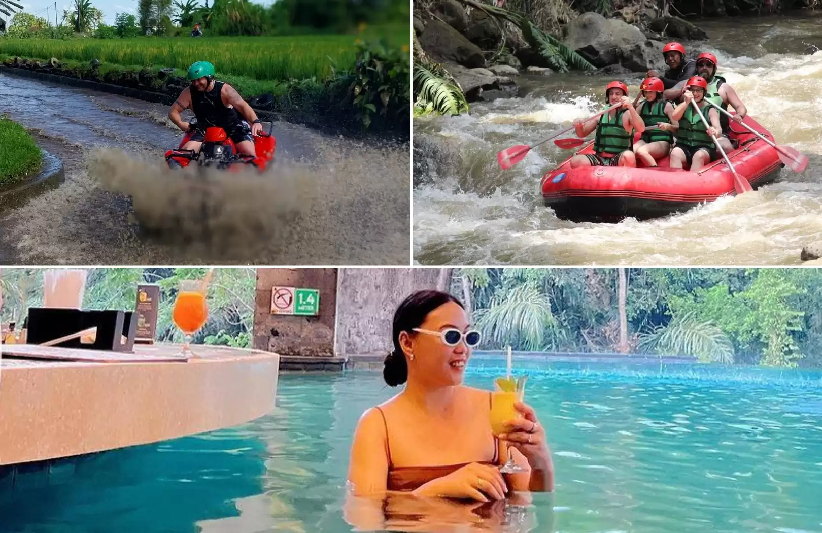 ATV Quad Bike + Rafting + Infinity Pool Telaga Singha Combo