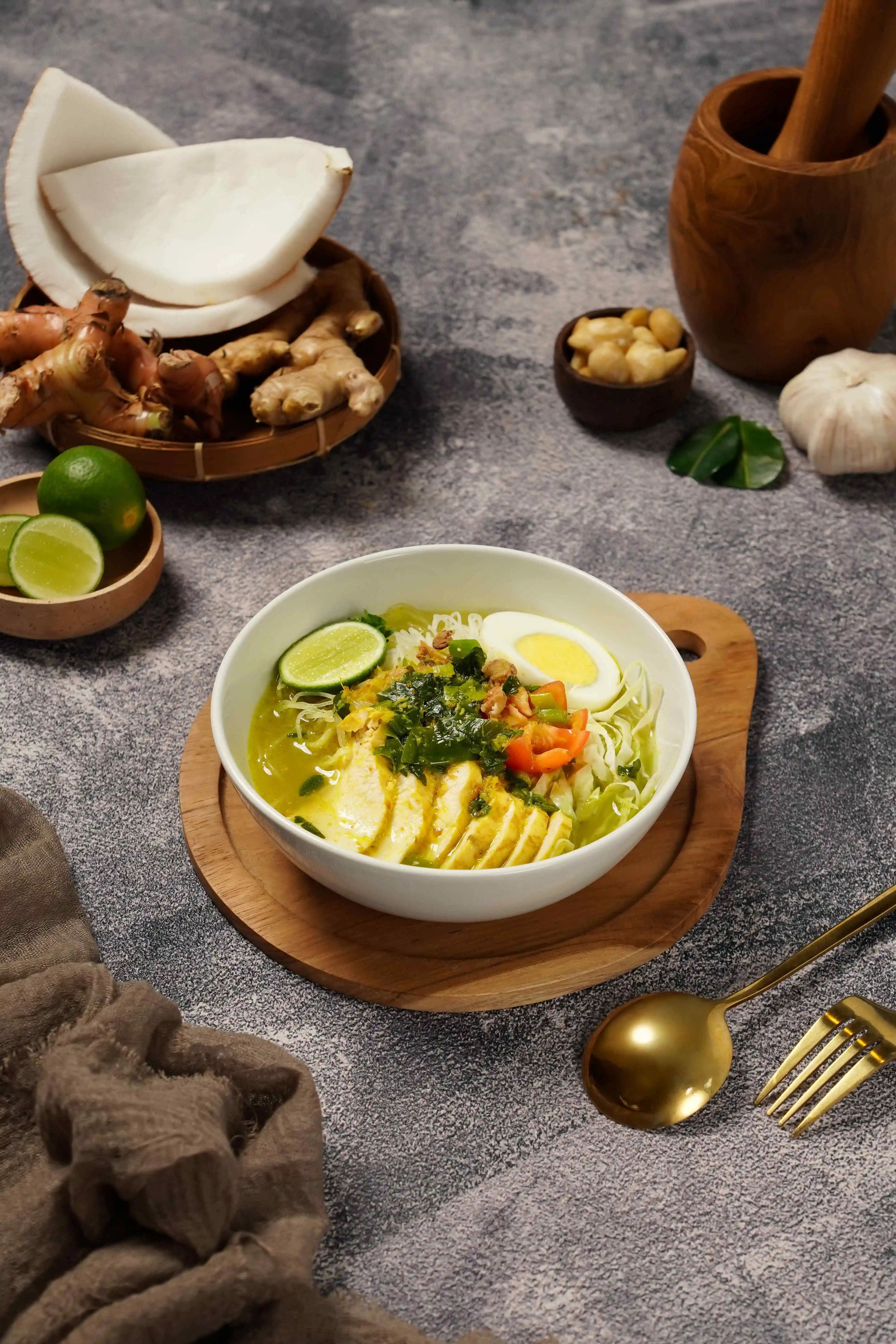 Soto Ayam (Tumeric Chicken Soup)2