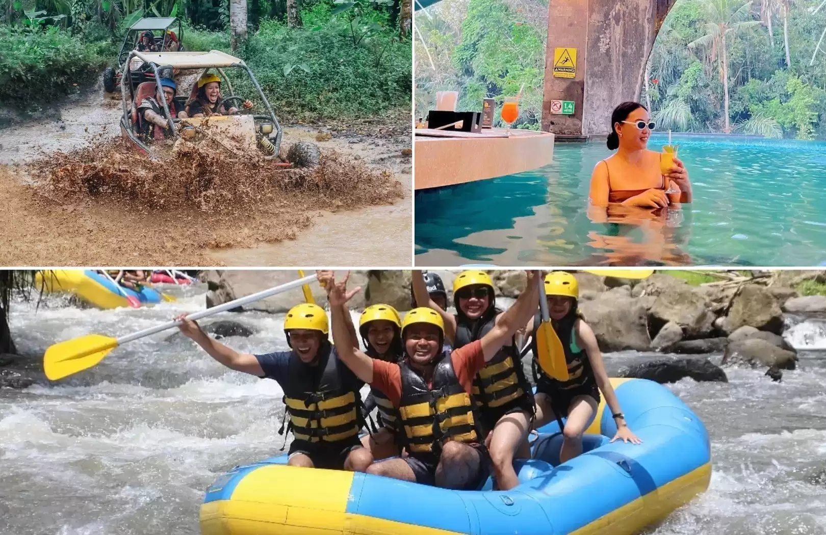 Bali Jungle Buggy, Ayung River Rafting & Tlaga Singha Infinity Pool Tour