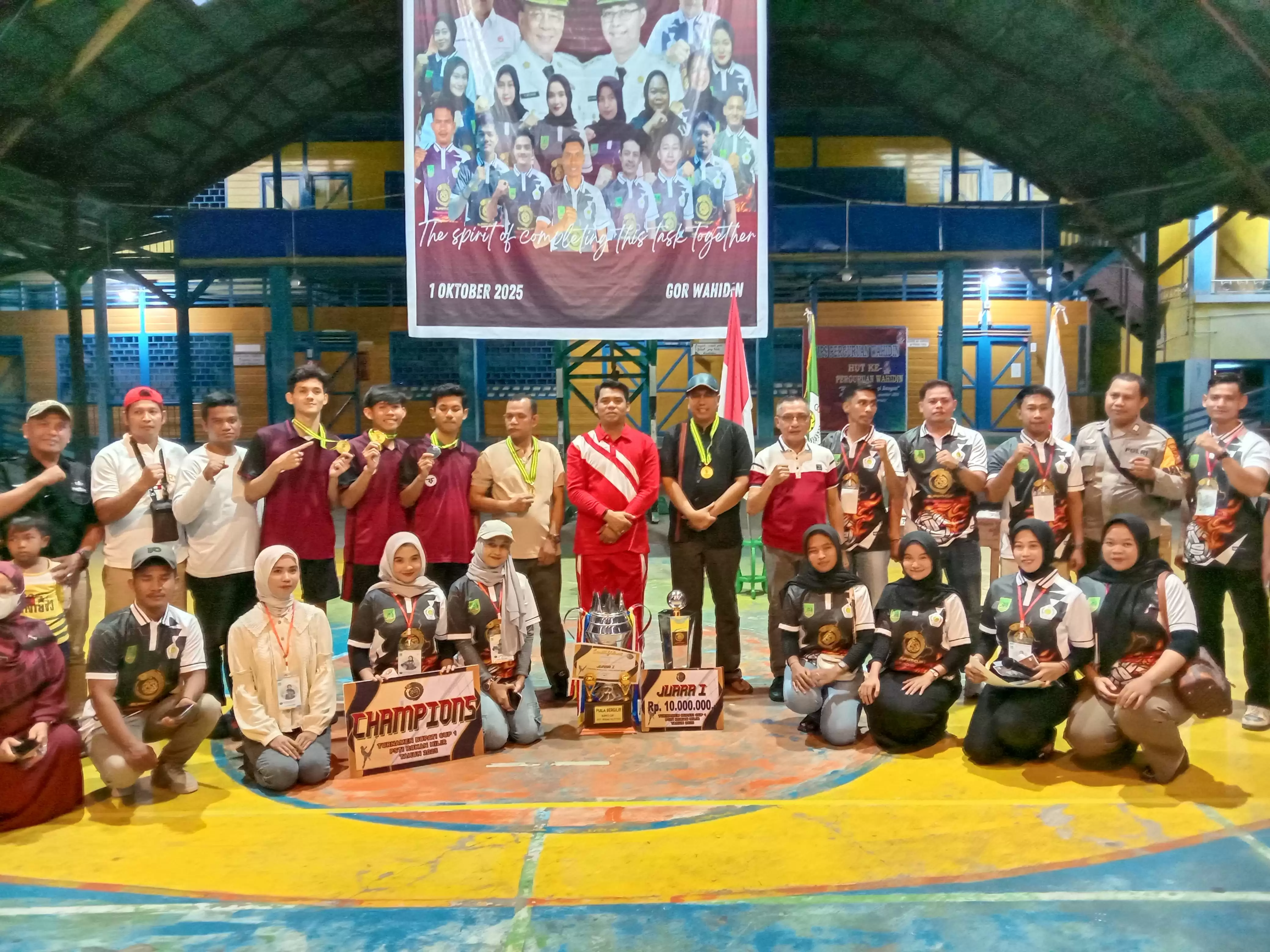 Final Turnamen Sepak Takraw Bupati Rohil Cup I Resmi Ditutup