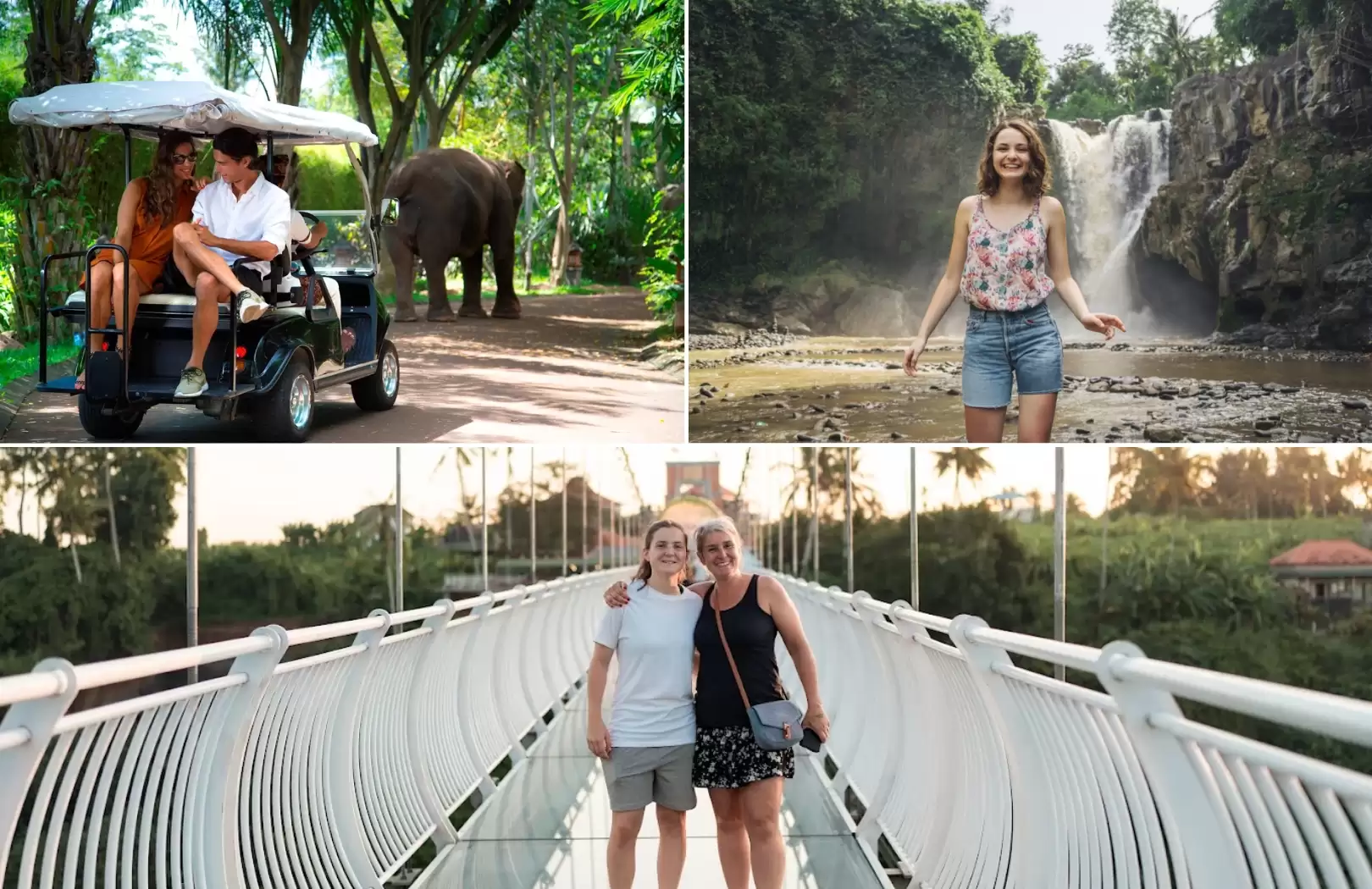 Bali Zoo, Glass Bridge & Tegenungan Waterfall Tour