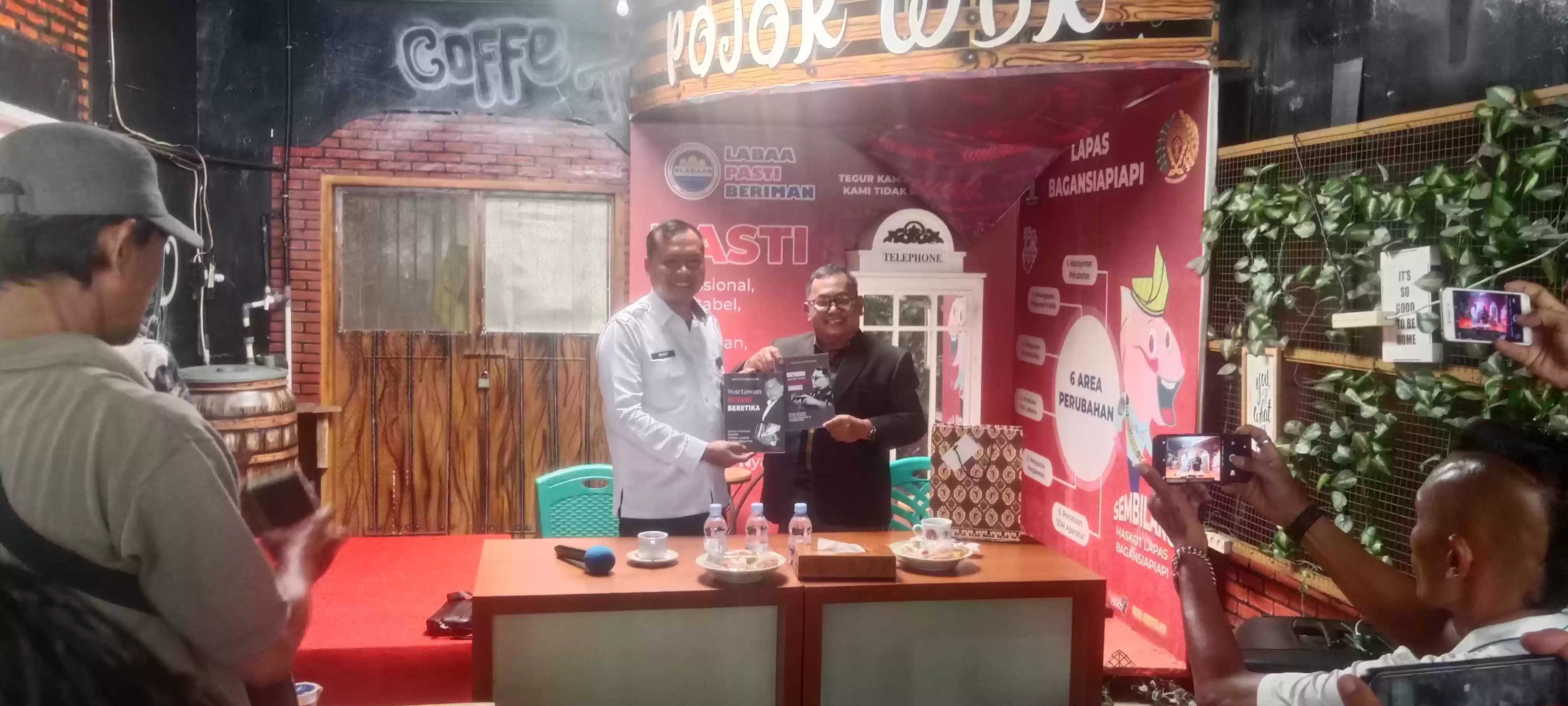 Lapas Bagansiapiapi Gandeng Tokoh Pers Riau, Wahyudi El Pengabean Beri Pencerahan Jurnalistik