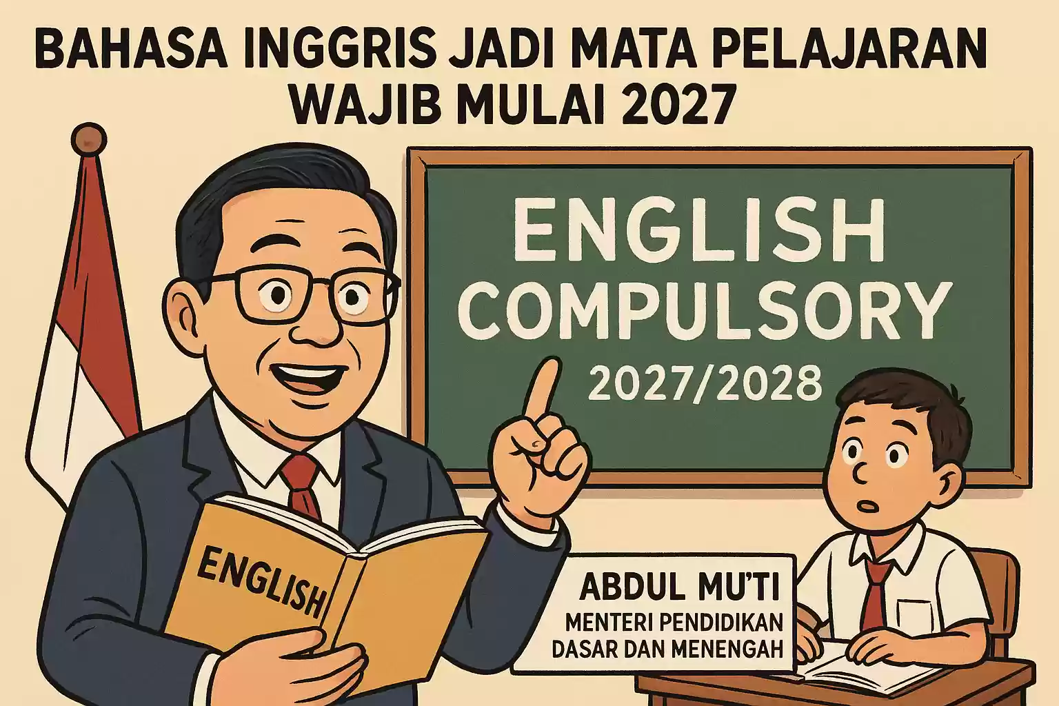 Bahasa Inggris Jadi Mata Pelajaran Wajib Mulai 2027