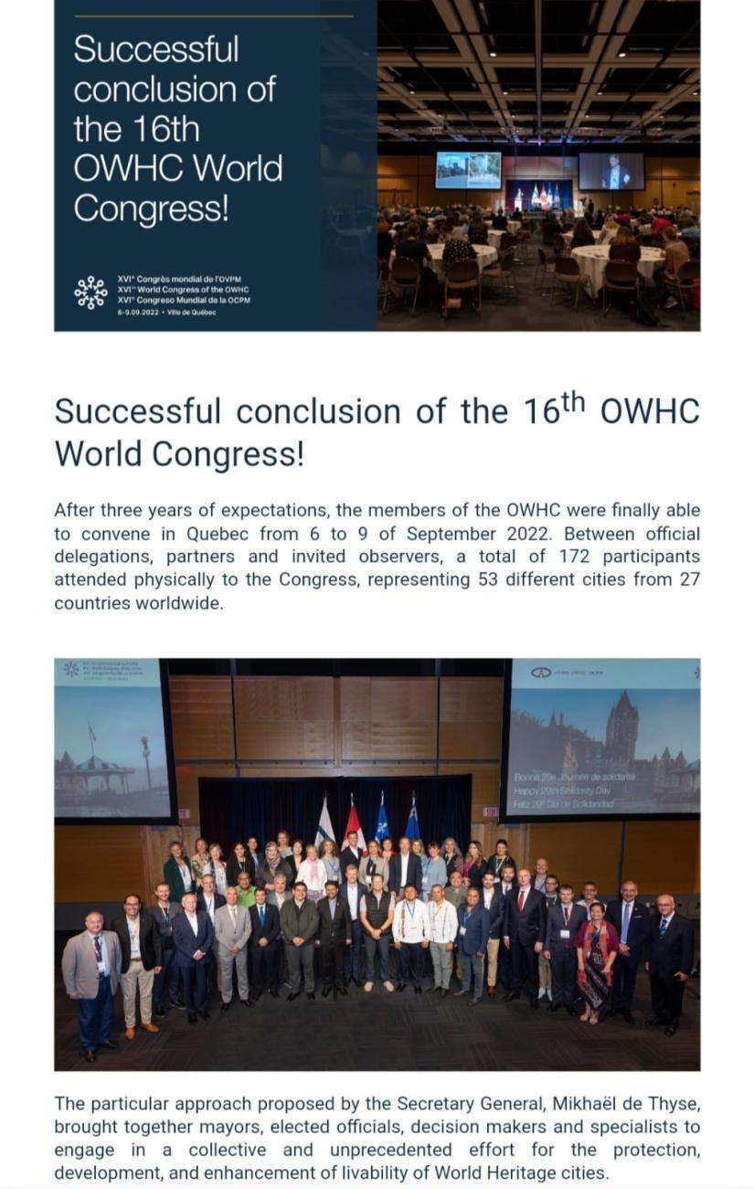 16th OWHC World Congress