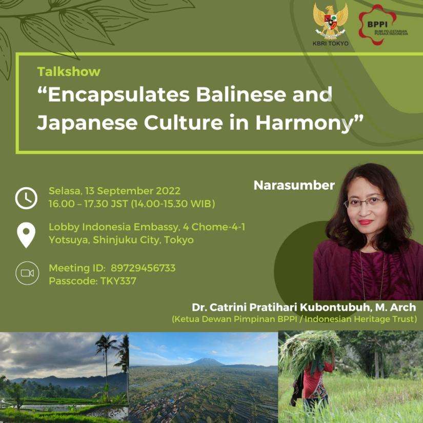 Encapsulates Balinese and Japanese Culture in Harmony