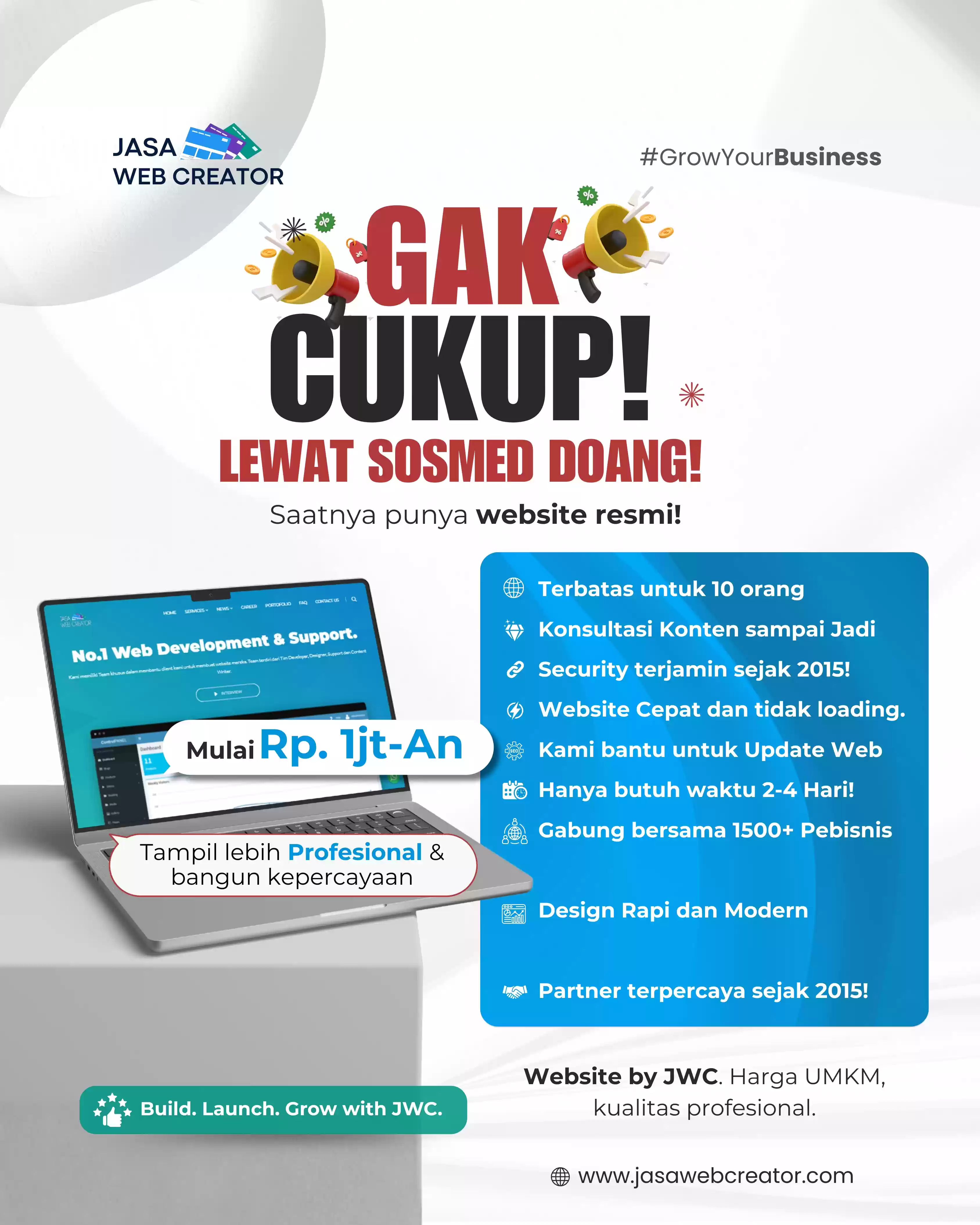 Gak Cukup Lewat Sosmed Doang! 5 Alasan Kenapa Bisnis Anda Wajib Punya Website Resmi di 2025