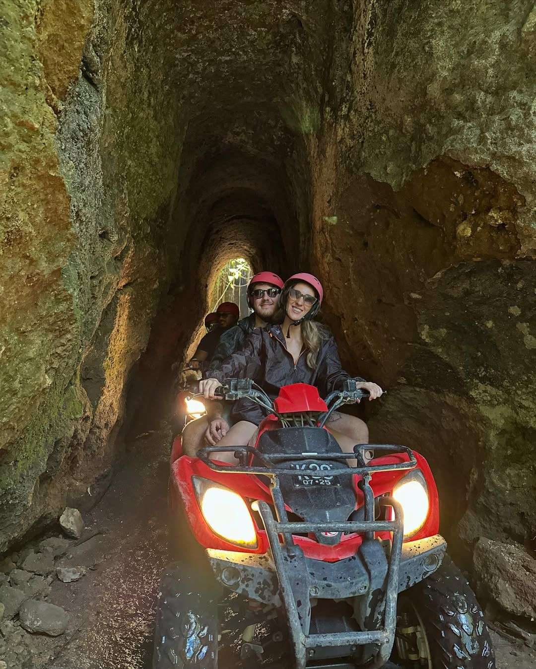 Kuber ATV Quad Bike Through Waterfall and Tunnel