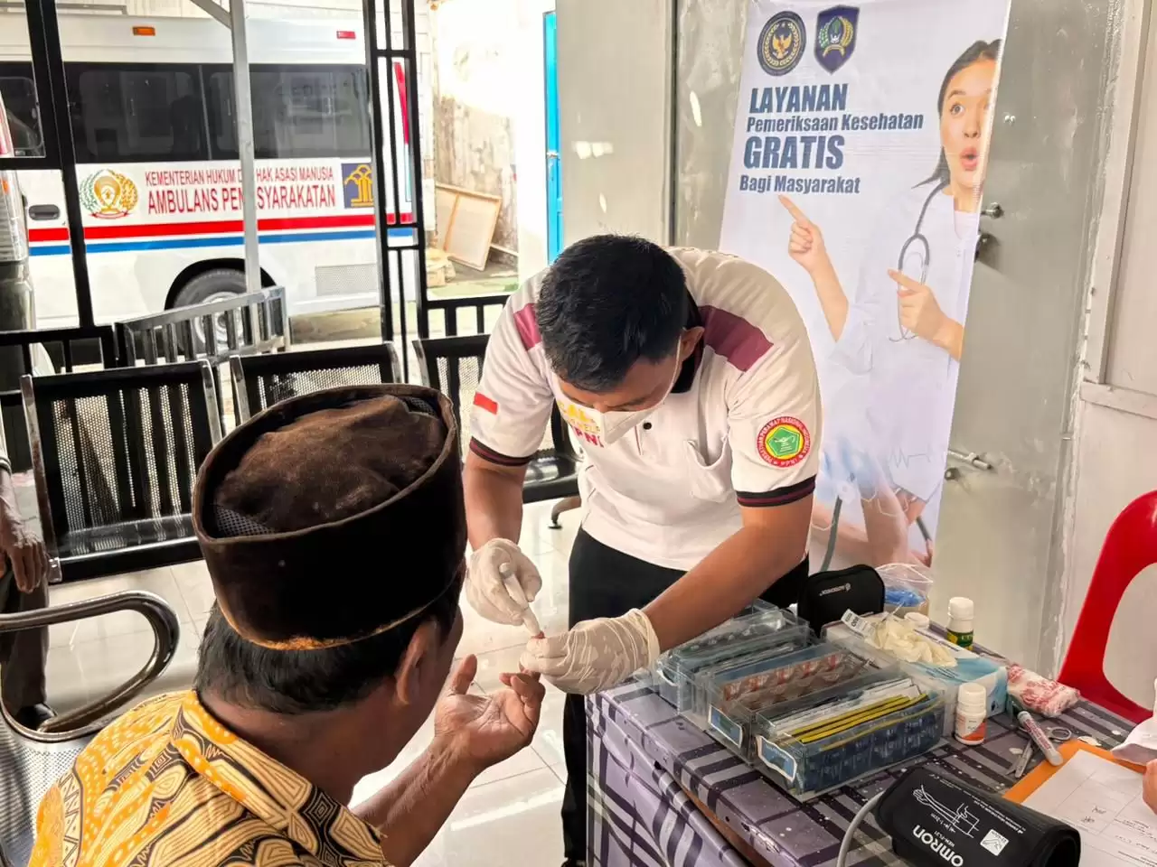 Lapas Bagansiapiapi Gelar Pemeriksaan Kesehatan Gratis Sambut HUT Imigrasi dan Pemasyarakatan
