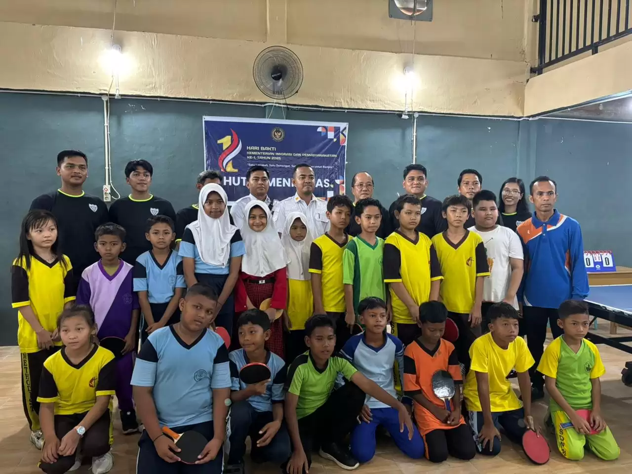 Lapas Bagansiapiapi Gelar Kejuaraan Tenis Meja Tingkat SD se-Kecamatan Bangko Sambut HUT Kemenimipas ke-1