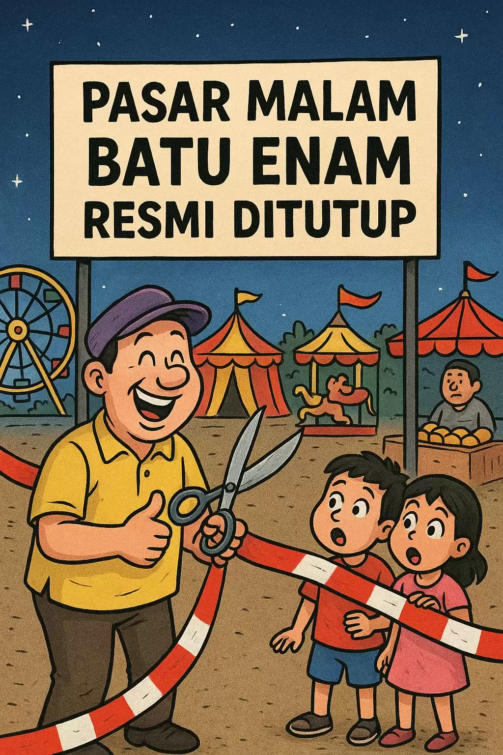 Pasar Malam Batu Enam Resmi Ditutup, Warga Padati Malam Terakhir