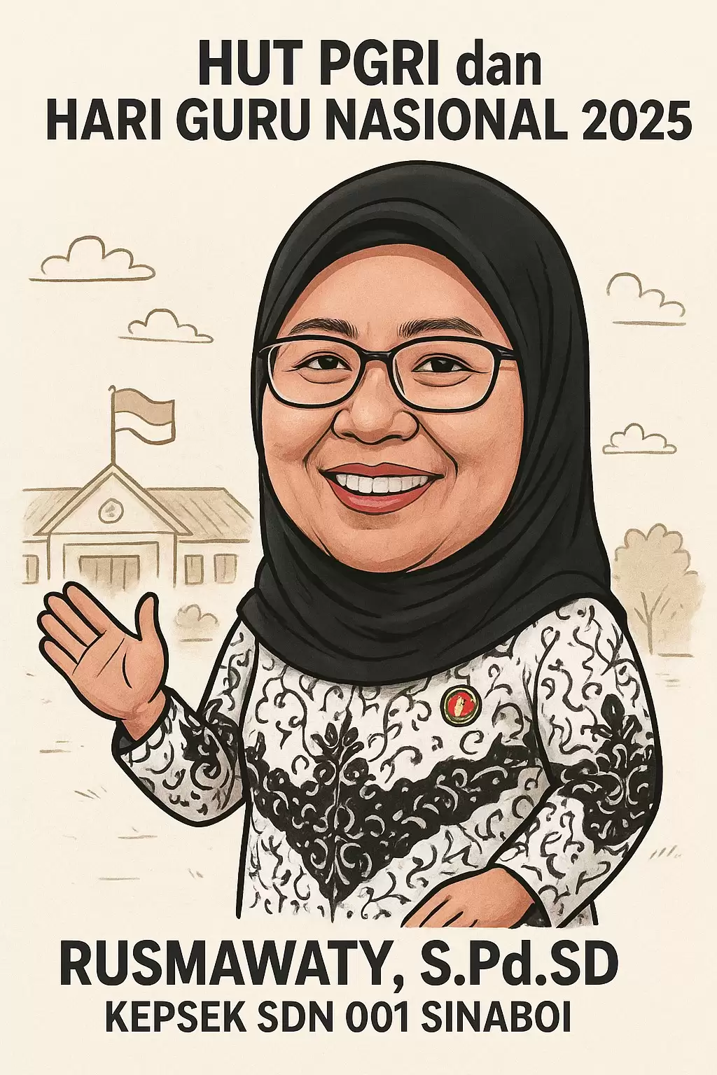 Kepsek SDN 001 Sinaboi Ajak Guru Perkuat Dedikasi di HUT PGRI dan Hari Guru Nasional 2025