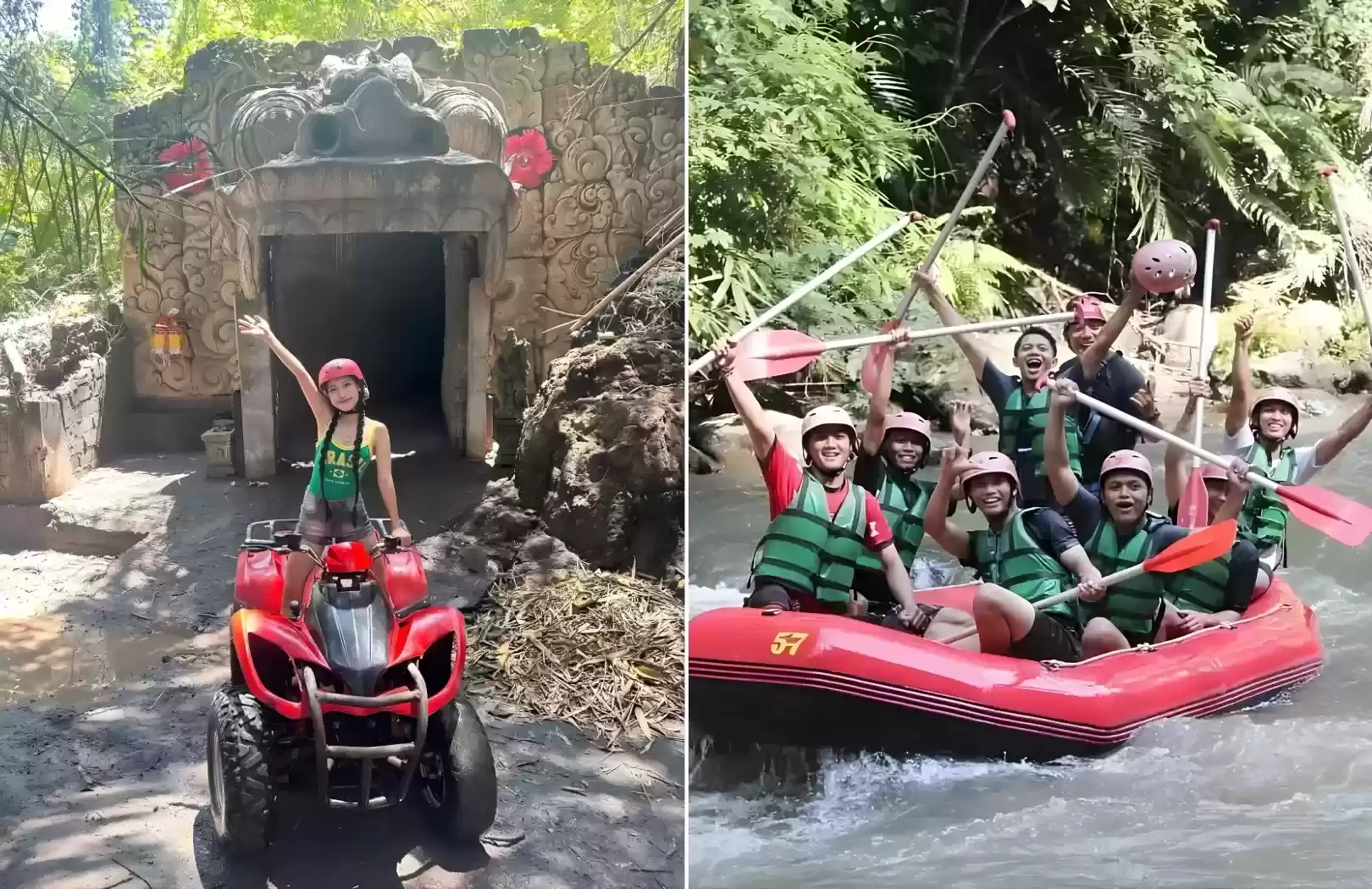Combo Barong Cave ATV & Ubud Rafting