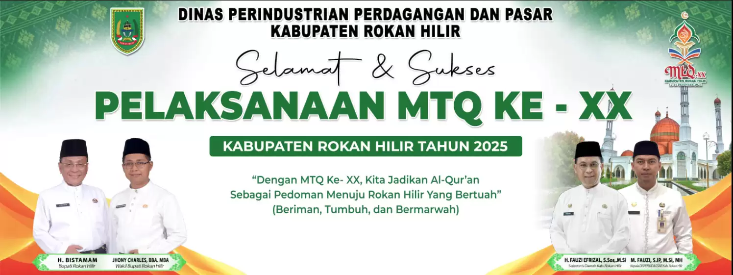 Jelang MTQ Rohil ke-XX, Kadis Disperindagsar Sampaikan Ucapan Selamat dan Dukung Suksesnya Pelaksanaan