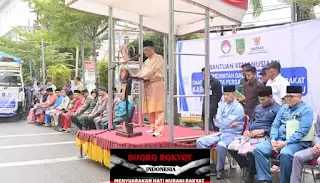 Bupati Rokan Hilir Lepas 10 Armada Bantuan Kemanusiaan untuk Korban Bencana di Sumbar, Sumut, dan Aceh