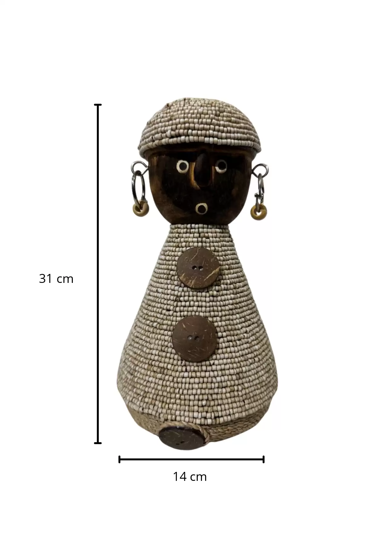 Handmade Namji Beaded Doll Sculpture