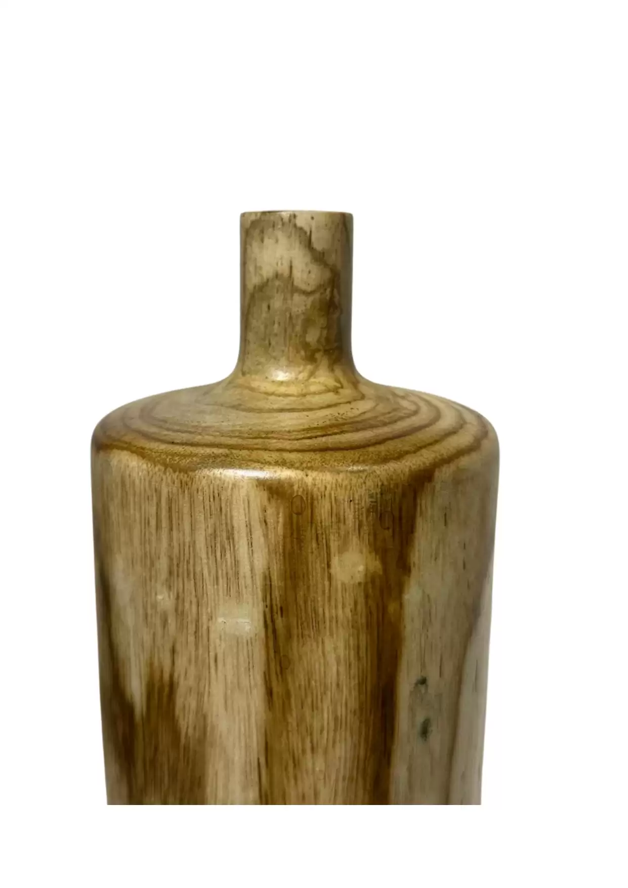 Natural Solid Wood Decorative Vase