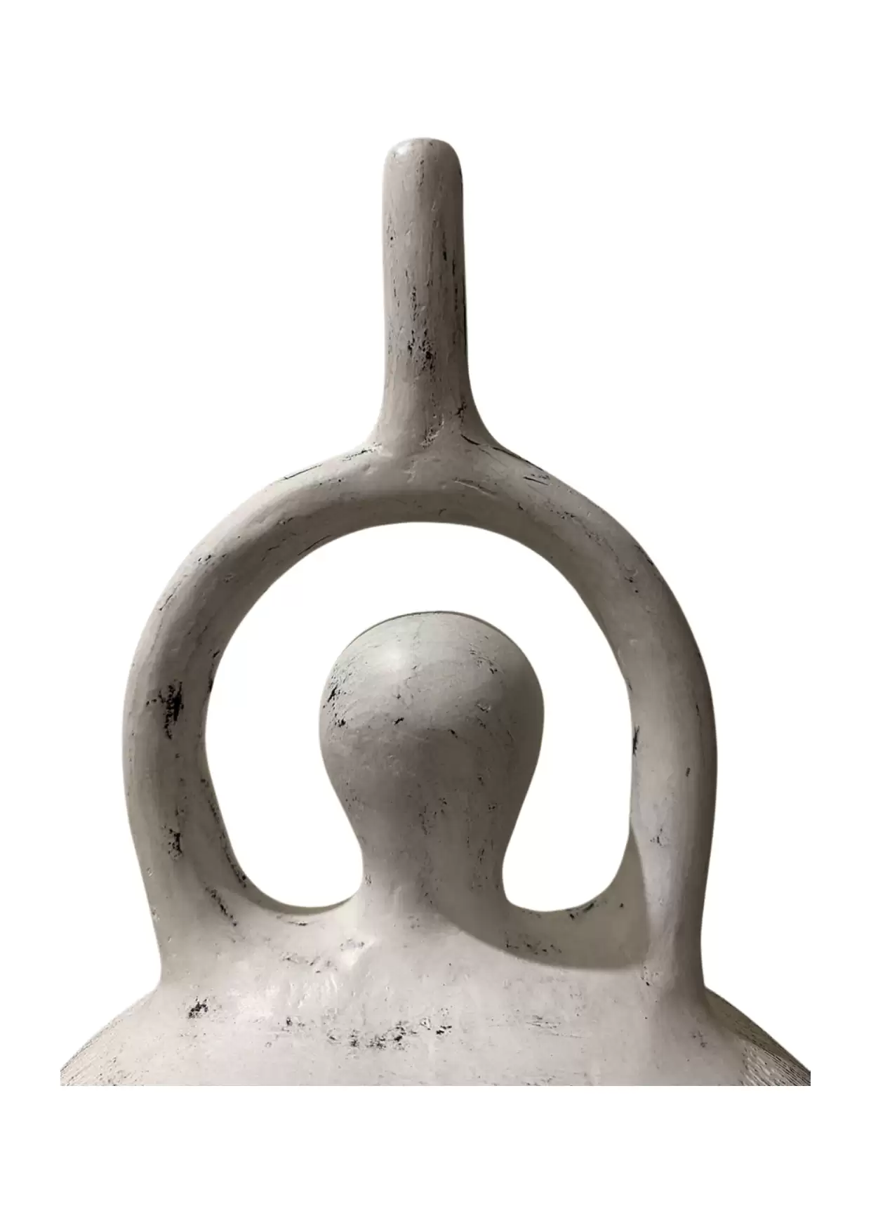 Sculptural Textured Handle Decorative Vase