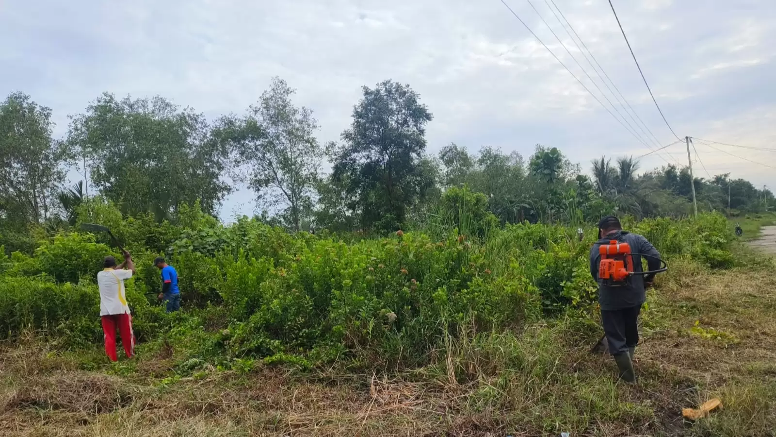 Kepenghuluan Bagan Punak Pesisir Gelar Gotong Royong Bersama Wujudkan Lingkungan Bersih