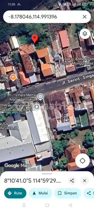 Tanah Beachfront Langsung Jalan Aspal di Lovina Cocok untuk Restoran atau Resort