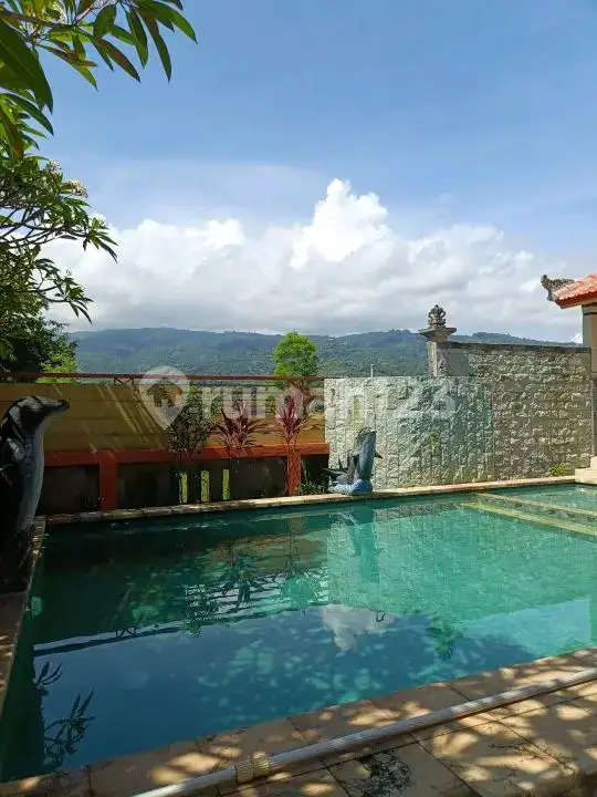 Villa 3 Kamar Tidur Jarak Jalan Kaki ke Pantai dengan View Bukit dan Sawah di Lovina Bali