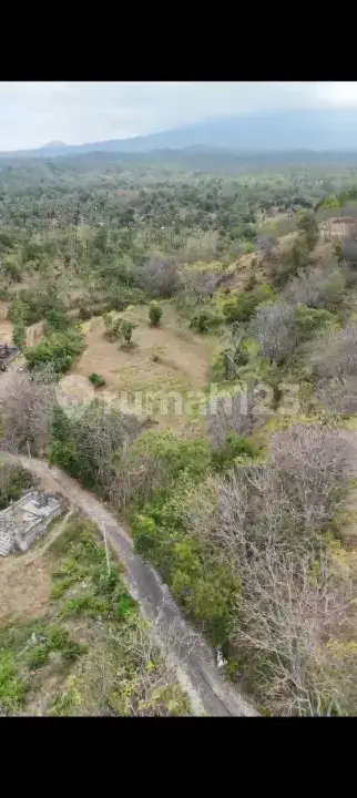 Tanah 22 Are dengan View Laut dan Perbukitan di Perbukitan Amed Karangasem Bali