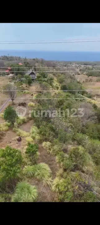 Tanah 22 Are dengan View Laut dan Perbukitan di Perbukitan Amed Karangasem Bali
