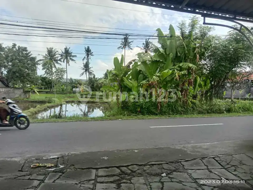 Tanah Pinggir Jalan di Pesagi Karangasem, Cocok untuk Restauran atau Villa