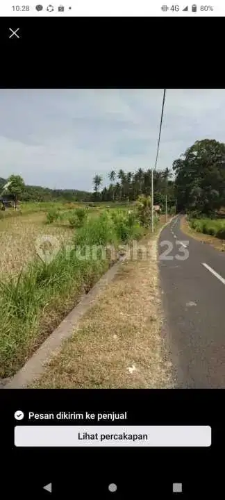 Tanah Pinggir Jalan Kawasan Pariwisata Lempuyang Cocok untuk Resort atau Kavling