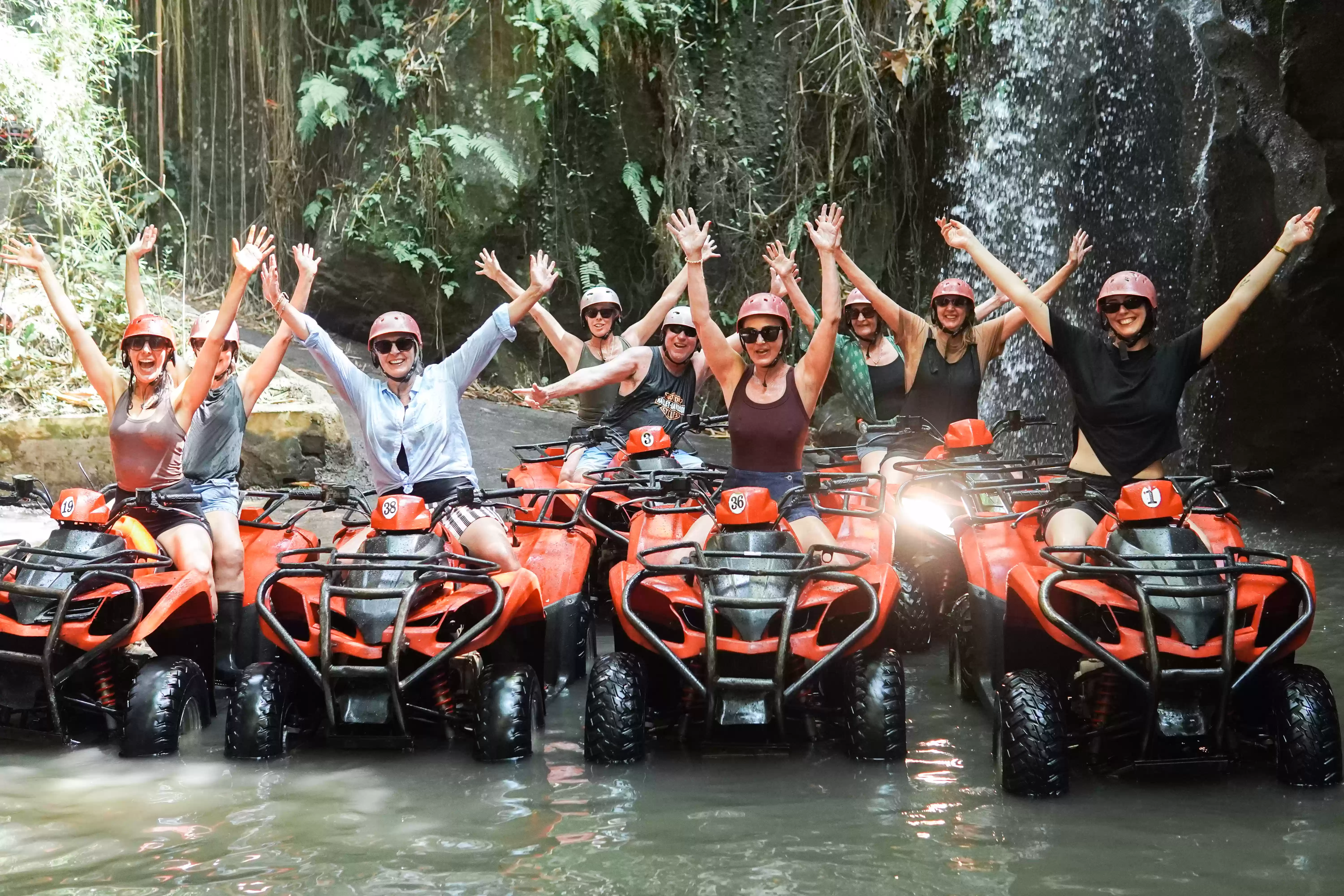 Ubud Adventure and Culture Combo ATV Ride Temple Tour Waterfall and Jungle Swing