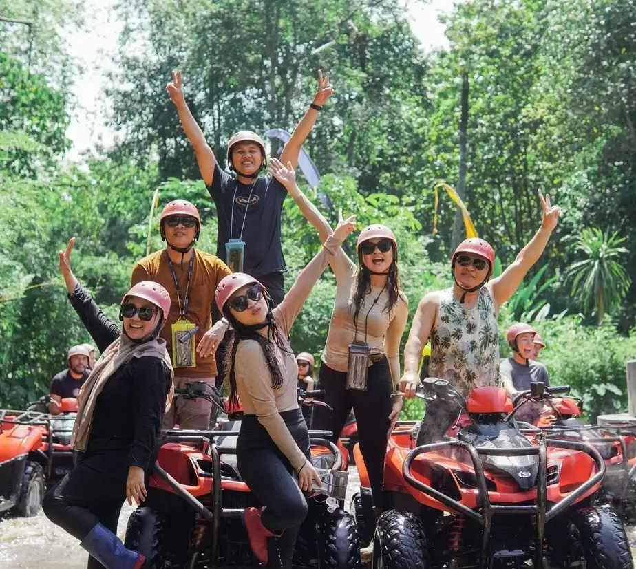Ubud Adventure Combo ATV Quad Bike Rafting and Tlaga Singha Pool Experience