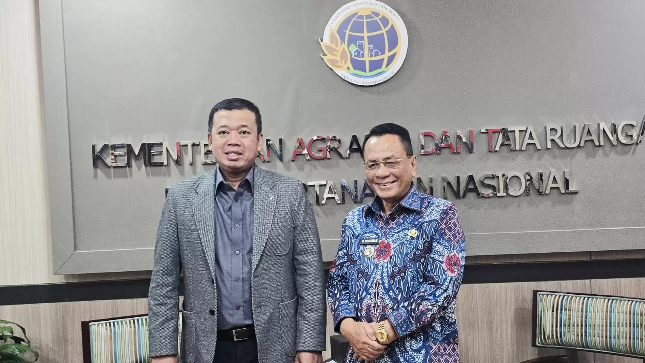 Percepat Persetujuan Substansi RTRW, Bupati Rohil H. Bistamam Temui Menteri ATR/BPN di Jakarta