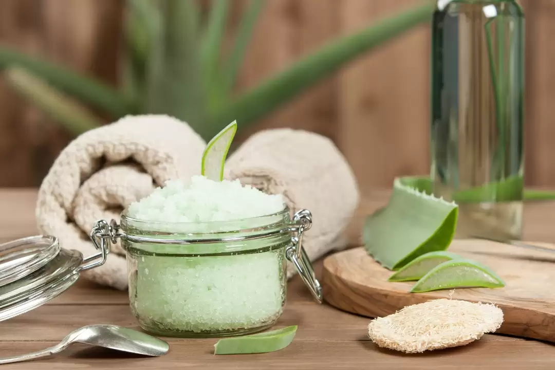 Aloe Vera Body Scrub in Ubud