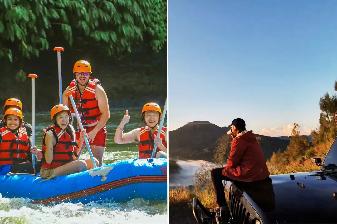 Mount Batur Sunrise Hike & Ayung River Rafting Adventure