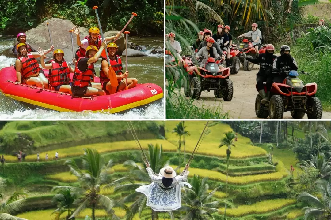 Ubud Swing Experience, Quad Bike Ride & Ayung River Rafting Combo