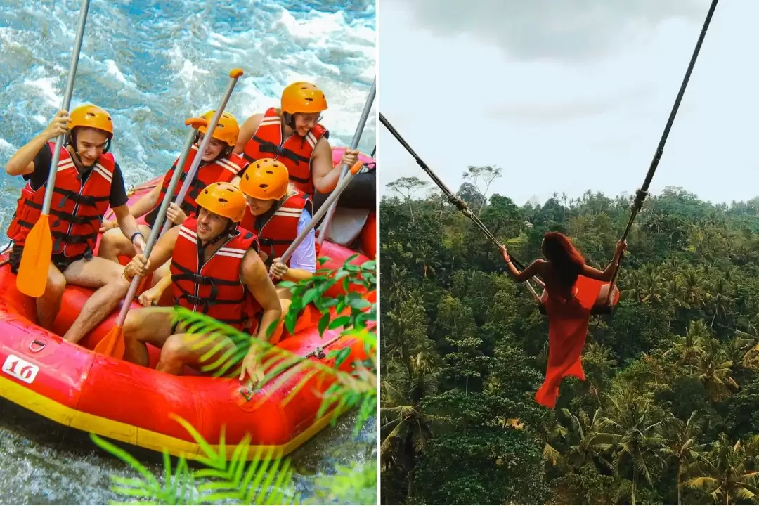 Jungle Swing Experience & Ayung River Rafting Adventure in Ubud