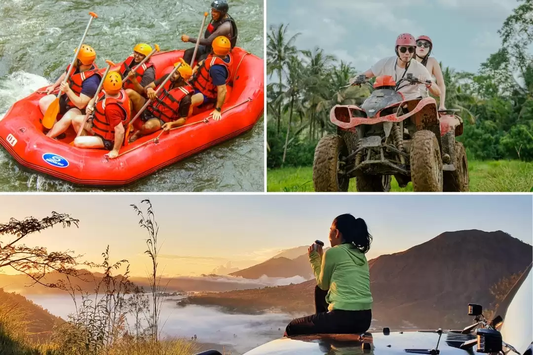 Mount Batur Sunrise Trek, ATV Ride & Ayung River Rafting Adventure