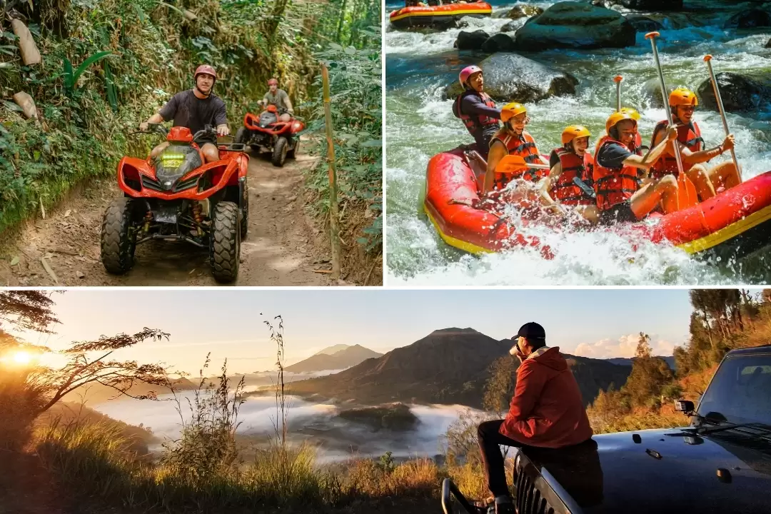 Bali Sunrise Jeep Adventure, Telaga Waja No Stairs Rafting & Quad Bike Experience