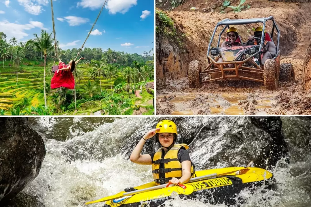 Ubud Jungle Buggy, River Tubing & Swing Experience