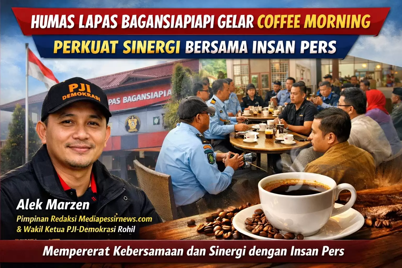 Pererat Silaturahmi dan Keterbukaan Informasi, Lapas Bagansiapiapi Ajak Media Ngopi Bareng