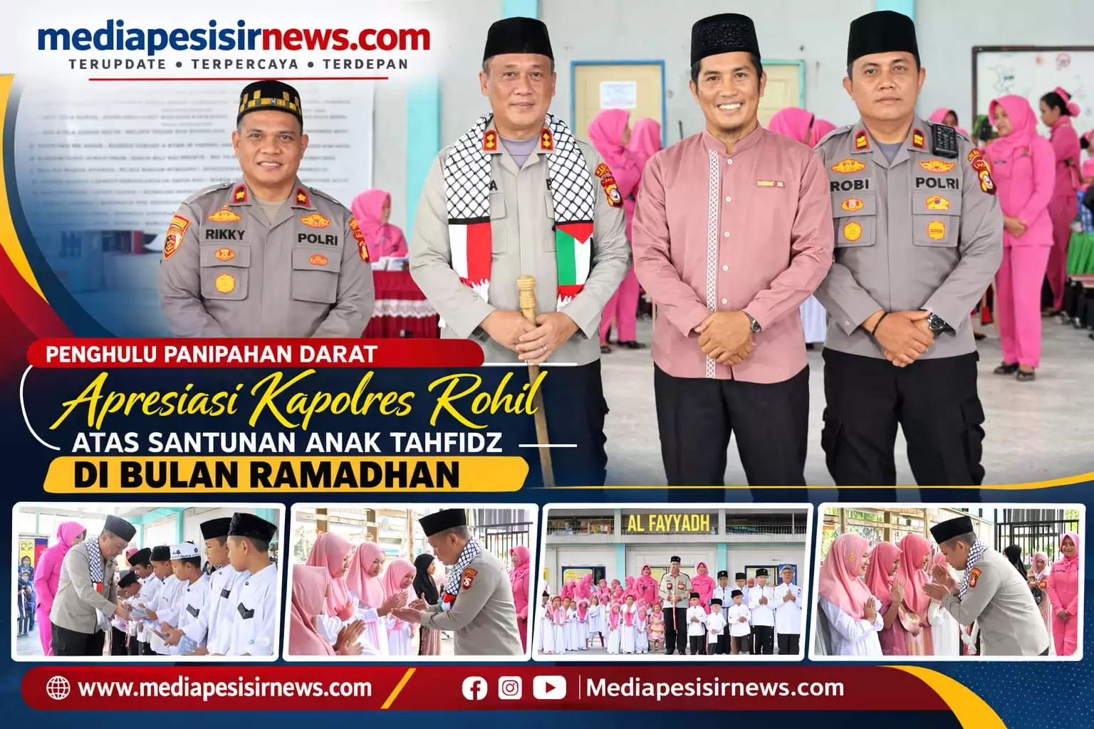 Penghulu Panipahan Darat Apresiasi Kapolres Rohil atas Santunan Anak Tahfidz di Bulan Ramadhan