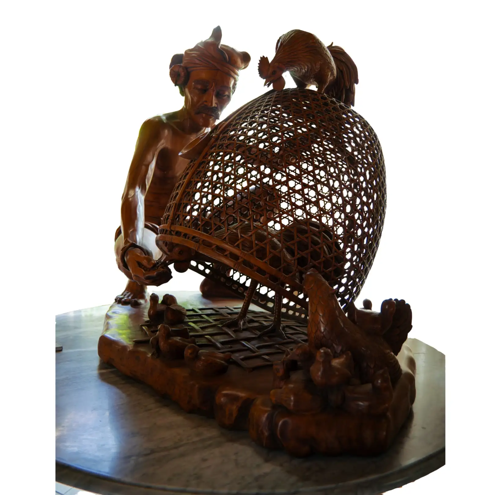 Rooster in a Cage2