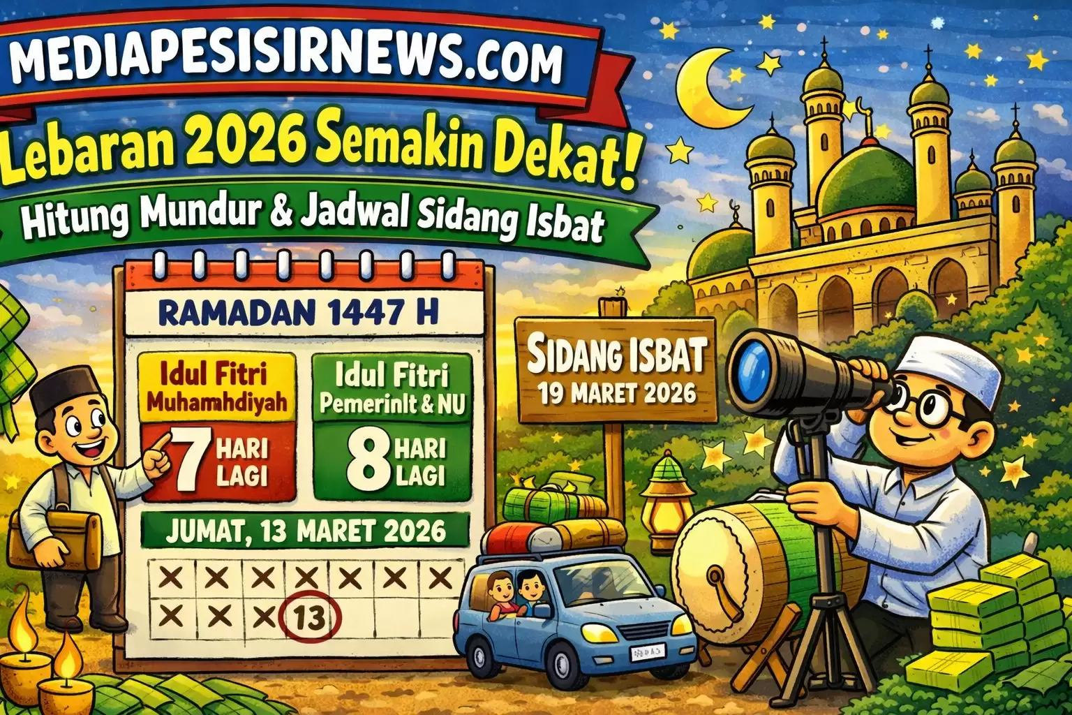 Lebaran 2026 Semakin Dekat, Ini Hitung Mundur dan Jadwal Sidang Isbat Penentuan Idul Fitri 1447 H